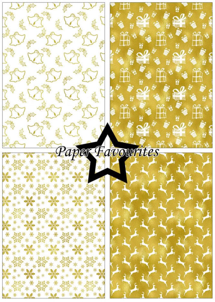 Paper Favourites Gold Christmas A5 Paper Pack (PFA235) Paper Favourites Gold Christmas A5 Paper Pack (PFA235)