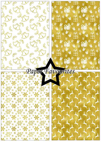 Paper Favourites Gold Christmas A5 Paper Pack (PFA235) Paper Favourites Gold Christmas A5 Paper Pack (PFA235)