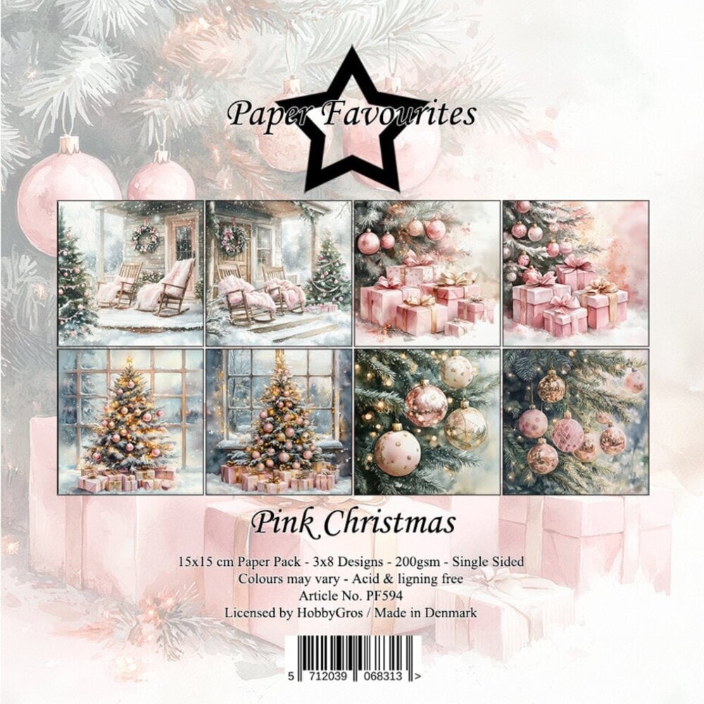 Paper Favourites Pink Christmas 6x6 Inch Paper Pack (PF594) Paper Favourites Pink Christmas 6x6 Inch Paper Pack (PF594)