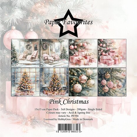 Paper Favourites Pink Christmas 6x6 Inch Paper Pack (PF594) Paper Favourites Pink Christmas 6x6 Inch Paper Pack (PF594)