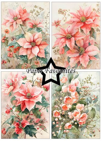 Paper Favourites Christmas Flowers A6 Paper Pack (PFA633) Paper Favourites Christmas Flowers A6 Paper Pack (PFA633)
