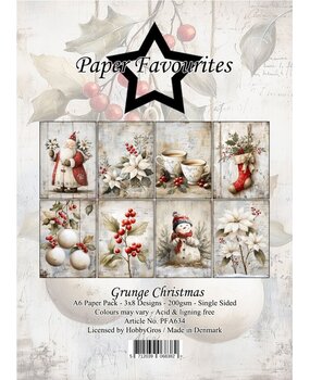 Paper Favourites Grunge Christmas A6 Paper Pack (PFA634)