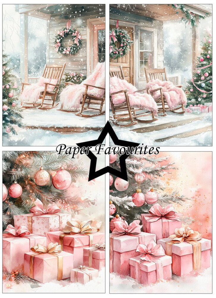 Paper Favourites Pink Christmas A6 Paper Pack (PFA635) Paper Favourites Pink Christmas A6 Paper Pack (PFA635)