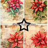 Paper Favourites Vintage Poinsettia A6 Paper Pack (PFA636) Paper Favourites Vintage Poinsettia A6 Paper Pack (PFA636)