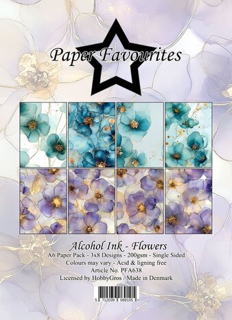 Paper Favourites Alcohol Ink Flowers A6 Paper Pack (PFA638) Paper Favourites Alcohol Ink Flowers A6 Paper Pack (PFA638)