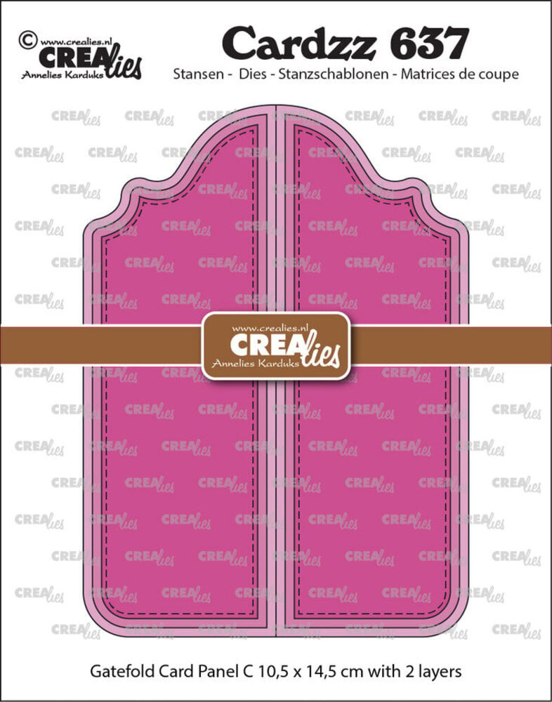 Crealies Cardzz Dies Gatefold Card Paneel C (CLCL637)