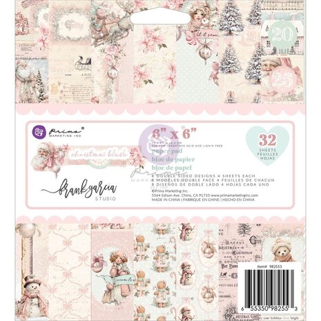 Prima Marketing Inc PRE-ORDER Christmas Blush 6x6 Inch Paper Pad (982553) Prima Marketing Inc PRE-ORDER Christmas Blush 6x6 Inch Paper Pad (982553)