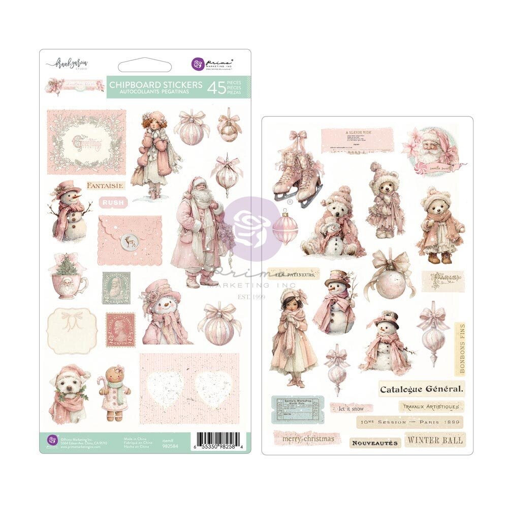 Prima Marketing Inc PRE-ORDER Christmas Blush Chipboard Stickers (982584) Prima Marketing Inc PRE-ORDER Christmas Blush Chipboard Stickers (982584)