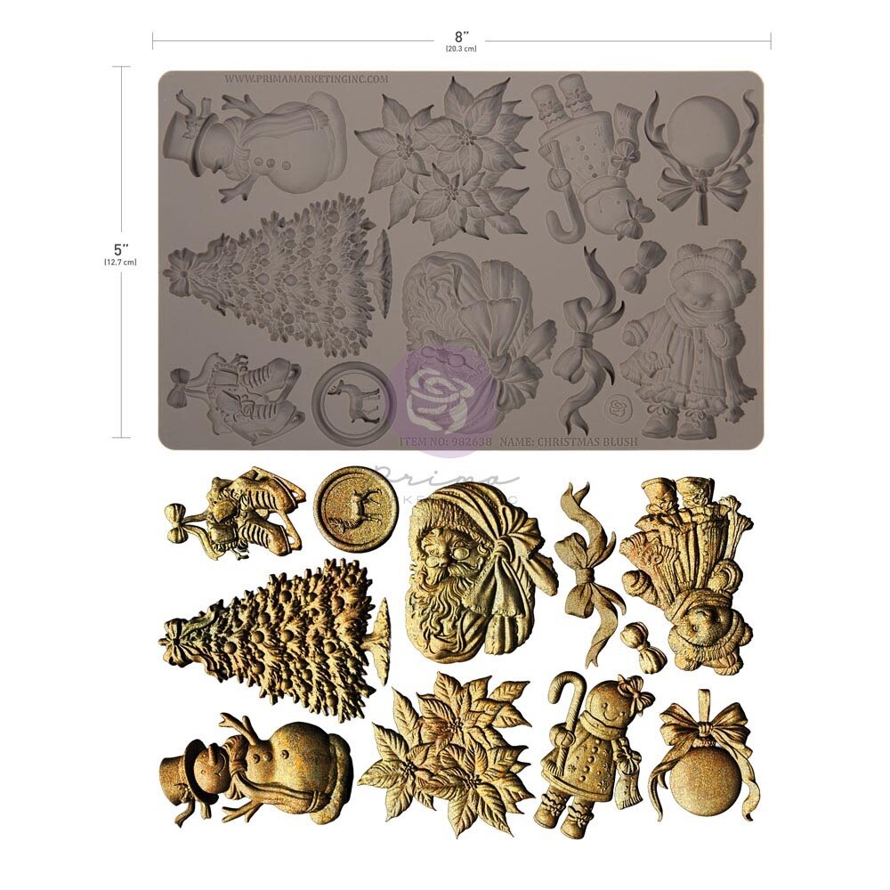 Prima Marketing Inc PRE-ORDER Christmas Blush 5x8 Inch Mould (982638) Prima Marketing Inc PRE-ORDER Christmas Blush 5x8 Inch Mould (982638)