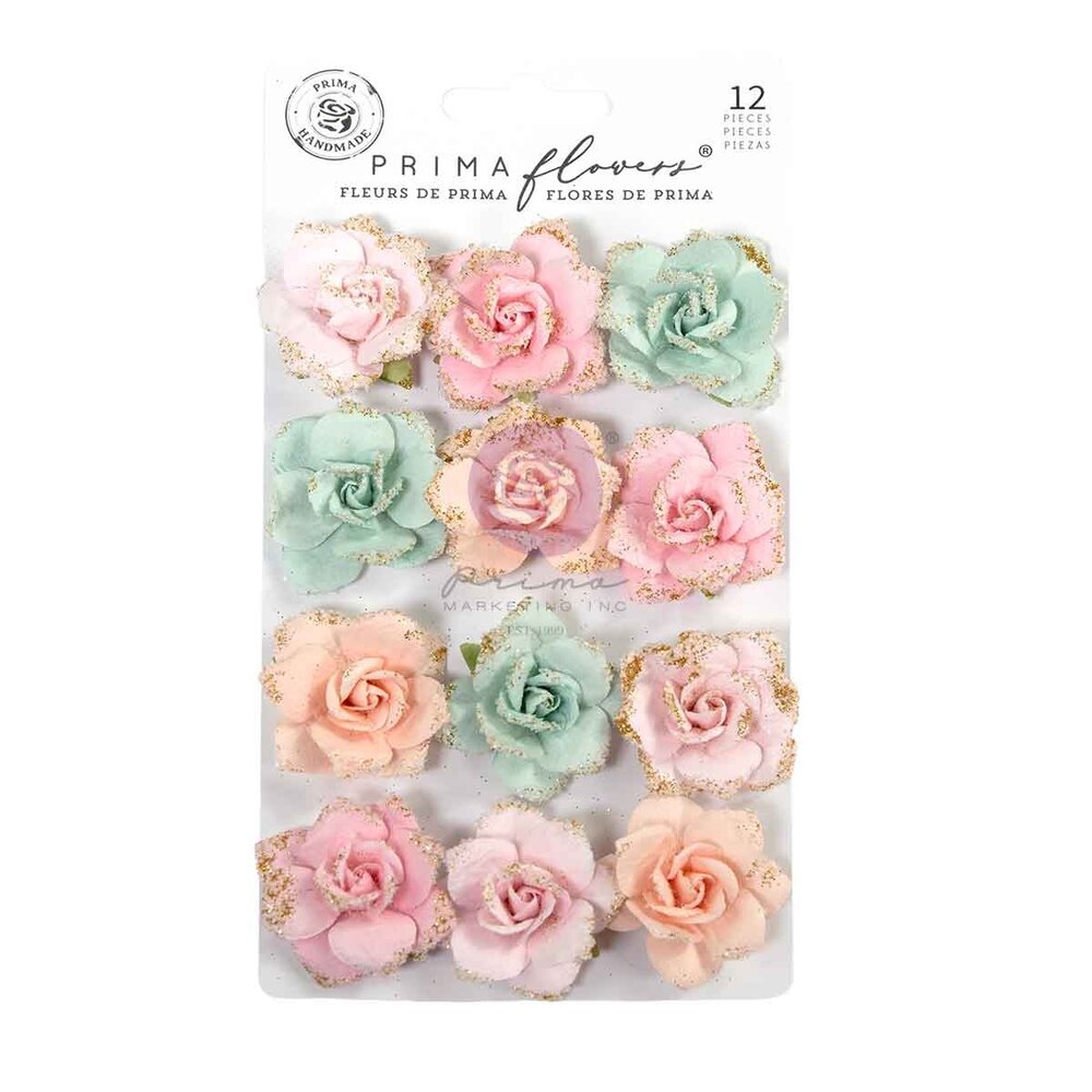 Prima Marketing Inc PRE-ORDER Christmas Blush Flowers Sparkling Holiday (686314) Prima Marketing Inc PRE-ORDER Christmas Blush Flowers Sparkling Holiday (686314)
