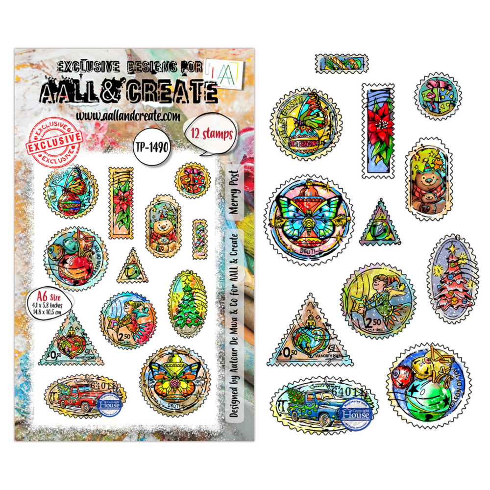 AALL and Create Clear Stamp Set A6 Merry Post (AALL-TP-1490) AALL and Create Clear Stamp Set A6 Merry Post (AALL-TP-1490)