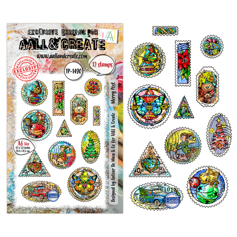 AALL and Create Clear Stamp Set A6 Merry Post (AALL-TP-1490) AALL and Create Clear Stamp Set A6 Merry Post (AALL-TP-1490)