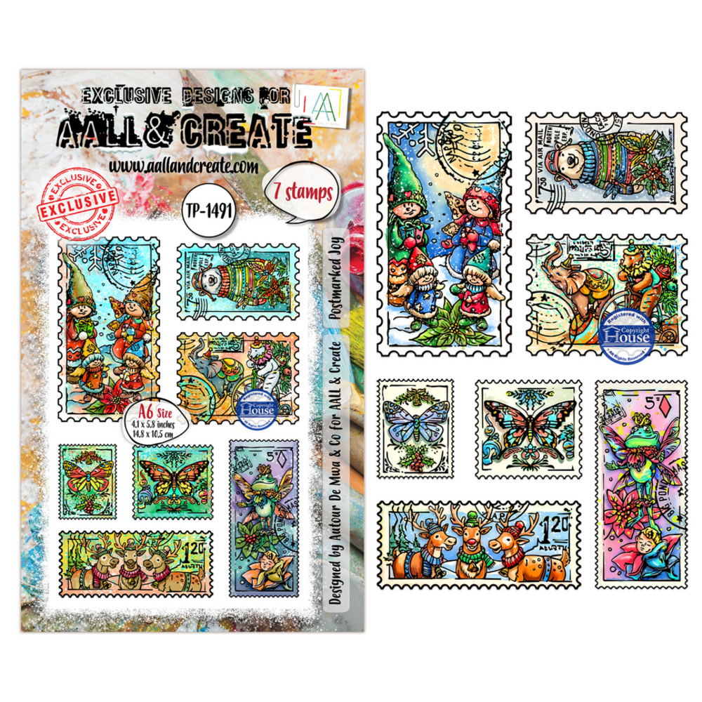 AALL and Create Clear Stamp Set A6 Postmarked Joy (AALL-TP-1491) AALL and Create Clear Stamp Set A6 Postmarked Joy (AALL-TP-1491)