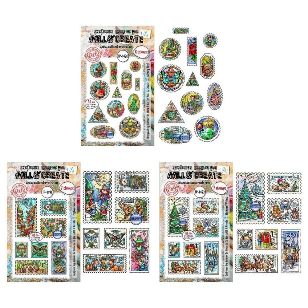 AALL and Create Postcards of Cheer A6 Stamp Bundle (AALL-PCK-ADM002) AALL and Create Postcards of Cheer A6 Stamp Bundle (AALL-PCK-ADM002)