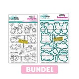 Carlijn Design Nieuwjaar Konijnen Stamp & Die DUO (CDBD-0002)