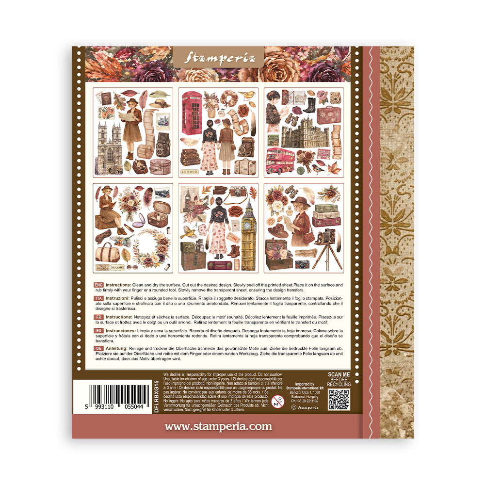 Stamperia Our Way 8x8 Inch Rub-On Assortment (DFLRBXG15) Stamperia Our Way 8x8 Inch Rub-On Assortment (DFLRBXG15)