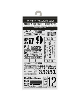 Stamperia Our Way Thick Stencils 12x25cm Tickets (KSTDL179)