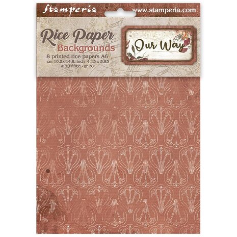 Stamperia Our Way A6 Rice Paper Backgrounds Selection (DFSAK6061) Stamperia Our Way A6 Rice Paper Backgrounds Selection (DFSAK6061)