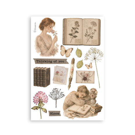 Stamperia Flowers and Poems A5 Washi Pad (SBW37)