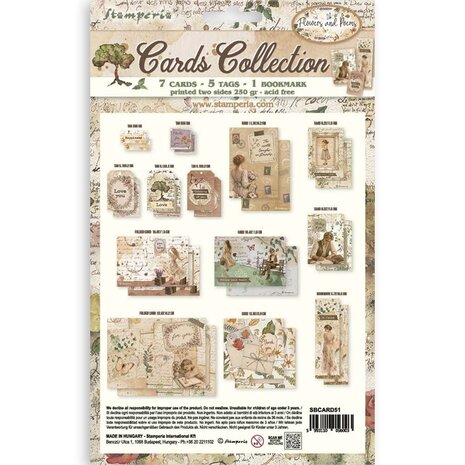 Stamperia Flowers and Poems Cards Collection (SBCARD51)