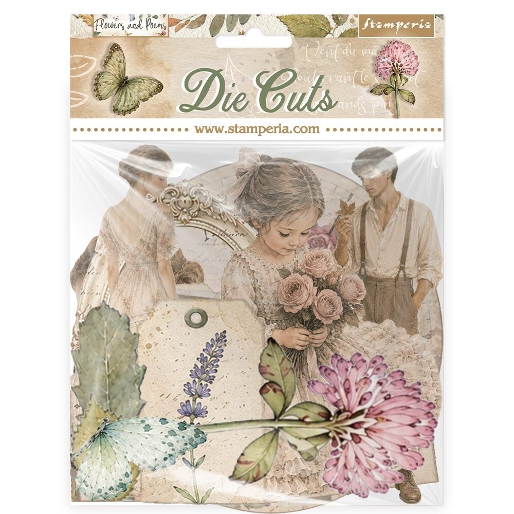 Stamperia Flowers and Poems Die Cuts (DFLDC144) Stamperia Flowers and Poems Die Cuts (DFLDC144)