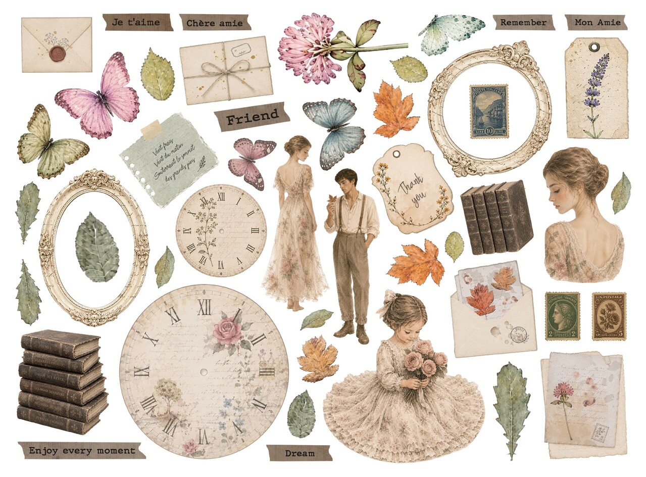 Stamperia Flowers and Poems Die Cuts (DFLDC144) Stamperia Flowers and Poems Die Cuts (DFLDC144)