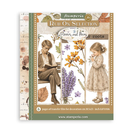 Stamperia Flowers and Poems 8x8 Inch Rub-On Assortment (DFLRBXG16) Stamperia Flowers and Poems 8x8 Inch Rub-On Assortment (DFLRBXG16)