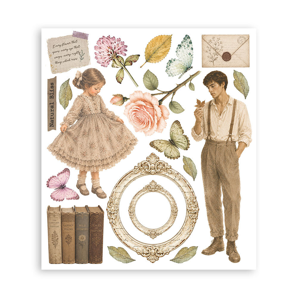 Stamperia Flowers and Poems 8x8 Inch Rub-On Assortment (DFLRBXG16) Stamperia Flowers and Poems 8x8 Inch Rub-On Assortment (DFLRBXG16)
