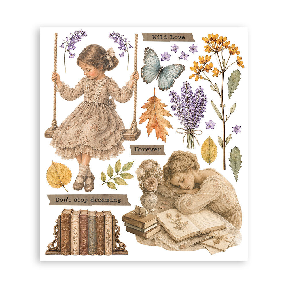 Stamperia Flowers and Poems 8x8 Inch Rub-On Assortment (DFLRBXG16) Stamperia Flowers and Poems 8x8 Inch Rub-On Assortment (DFLRBXG16)