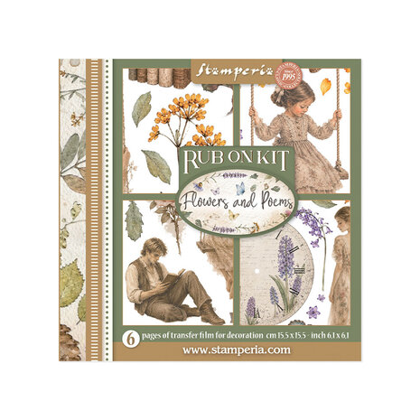 Stamperia Flowers and Poems 6x6 Inch Rub-On Assortment (DFLRBX24) Stamperia Flowers and Poems 6x6 Inch Rub-On Assortment (DFLRBX24)