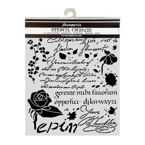 Stamperia Flowers and Poems Thick Stencils 20x25cm Latin Inspirations (KSTD221) Stamperia Flowers and Poems Thick Stencils 20x25cm Latin Inspirations (KSTD221)