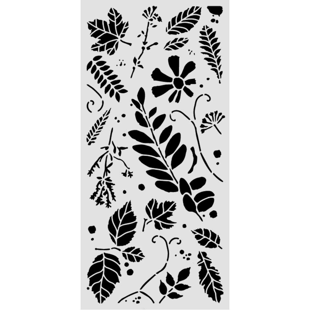 Stamperia Flowers and Poems Thick Stencils 12x25cm Mixed Leaves (KSTDL176) Stamperia Flowers and Poems Thick Stencils 12x25cm Mixed Leaves (KSTDL176)