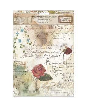 Stamperia Flowers and Poems A4 Rice Paper Selection (DFSA4XFP) Stamperia Flowers and Poems A4 Rice Paper Selection (DFSA4XFP)