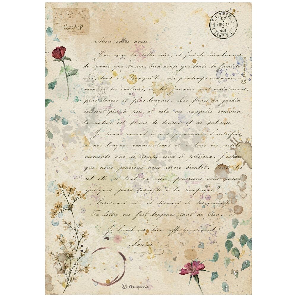 Stamperia Flowers and Poems A4 Rice Paper Selection (DFSA4XFP) Stamperia Flowers and Poems A4 Rice Paper Selection (DFSA4XFP)