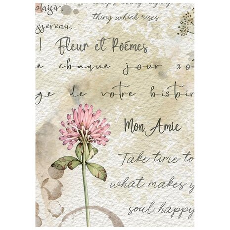 Stamperia Flowers and Poems A6 Mini Rice paper (DFSA6X13)