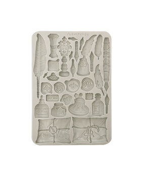 Stamperia Flowers and Poems A5 Silicon Mould Callygraphy (KACMA563)