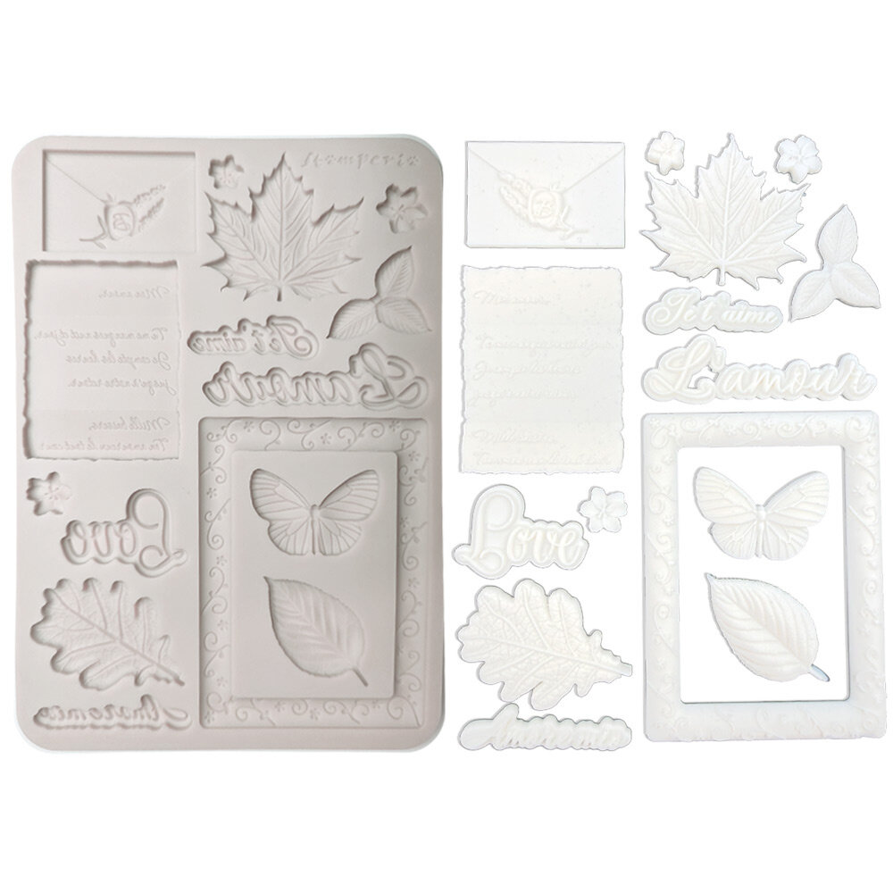 Stamperia Flowers and Poems A5 Silicon Mould (KACMA623)