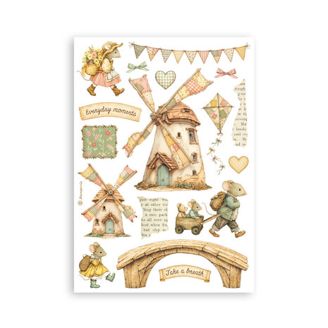 Stamperia Cozy Family A5 Washi Pad (SBW38) Stamperia Cozy Family A5 Washi Pad (SBW38)