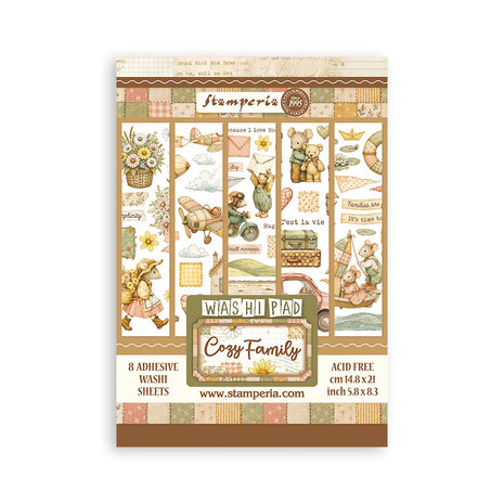 Stamperia Cozy Family A5 Washi Pad (SBW38) Stamperia Cozy Family A5 Washi Pad (SBW38)