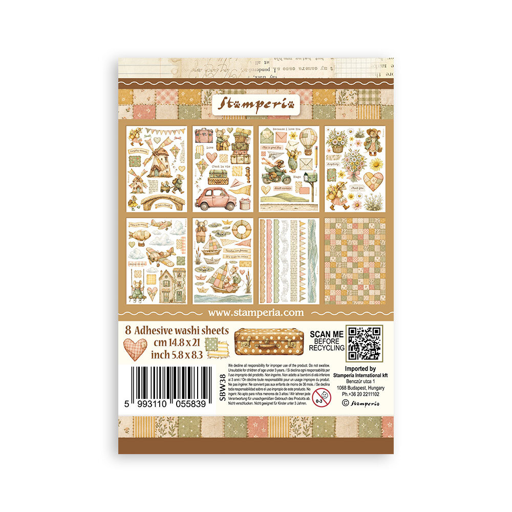 Stamperia Cozy Family A5 Washi Pad (SBW38) Stamperia Cozy Family A5 Washi Pad (SBW38)