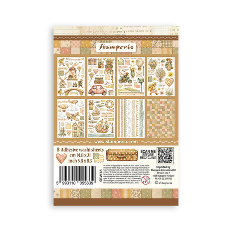 Stamperia Cozy Family A5 Washi Pad (SBW38) Stamperia Cozy Family A5 Washi Pad (SBW38)