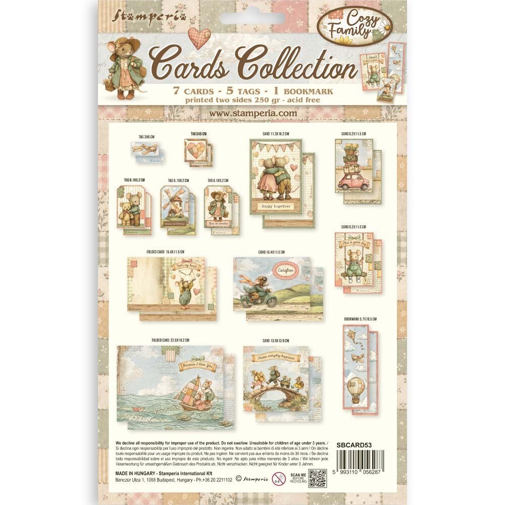 Stamperia Cozy Family Cards Collection (SBCARD53)