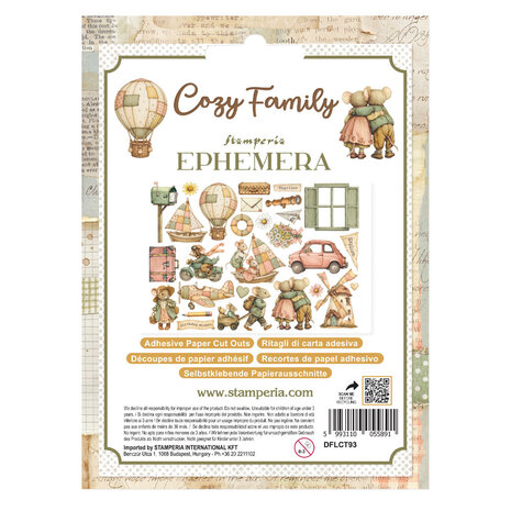 Stamperia Cozy Family Ephemera (DFLCT93) Stamperia Cozy Family Ephemera (DFLCT93)