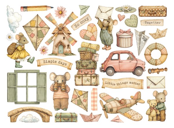 Stamperia Cozy Family Die Cuts (DFLDC145) Stamperia Cozy Family Die Cuts (DFLDC145)