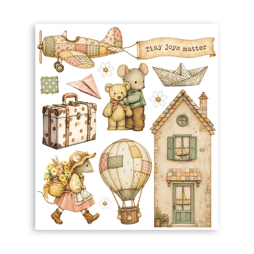 Stamperia Cozy Family 8x8 Inch Rub-On Assortment (DFLRBXG17) Stamperia Cozy Family 8x8 Inch Rub-On Assortment (DFLRBXG17)