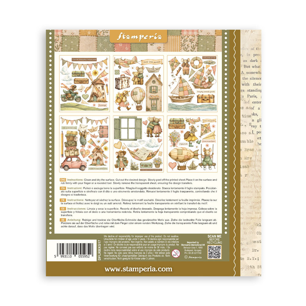 Stamperia Cozy Family 8x8 Inch Rub-On Assortment (DFLRBXG17) Stamperia Cozy Family 8x8 Inch Rub-On Assortment (DFLRBXG17)