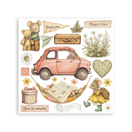 Stamperia Cozy Family 6x6 Inch Rub-On Assortment (DFLRBX25) Stamperia Cozy Family 6x6 Inch Rub-On Assortment (DFLRBX25)