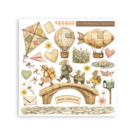 Stamperia Cozy Family 6x6 Inch Rub-On Assortment (DFLRBX25) Stamperia Cozy Family 6x6 Inch Rub-On Assortment (DFLRBX25)