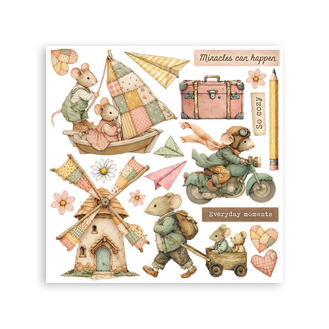 Stamperia Cozy Family 6x6 Inch Rub-On Assortment (DFLRBX25) Stamperia Cozy Family 6x6 Inch Rub-On Assortment (DFLRBX25)
