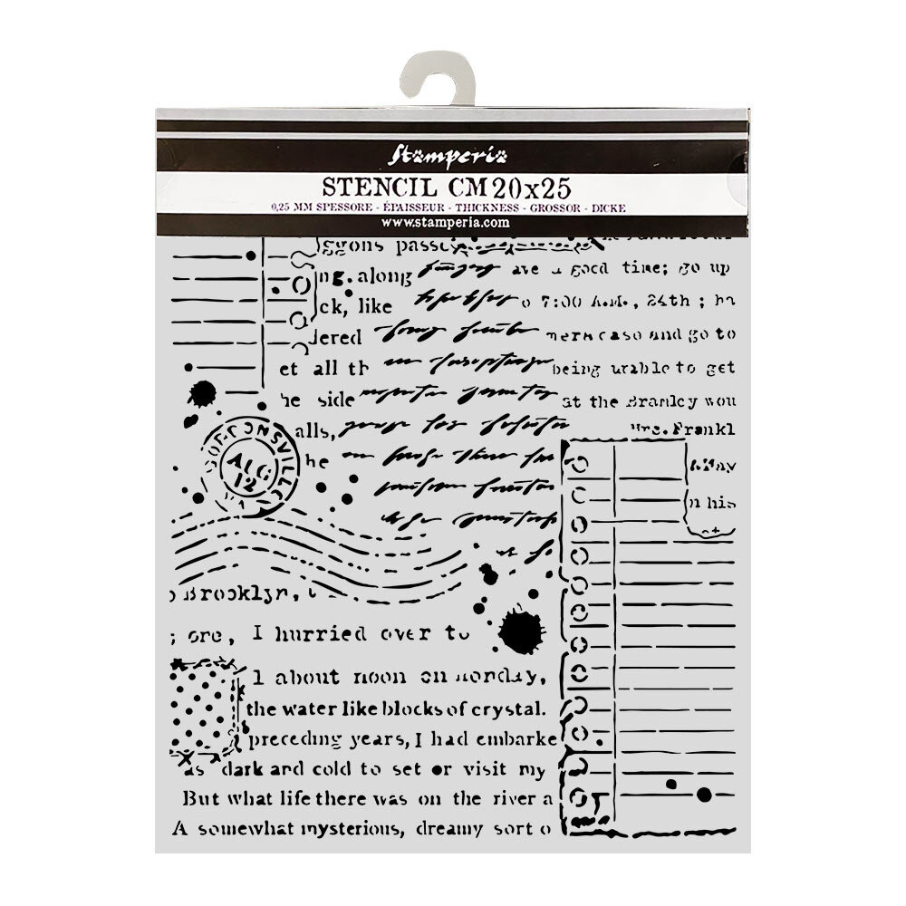 Stamperia Cozy Family Thick Stencils 20x25cm Letters (KSTD222) Stamperia Cozy Family Thick Stencils 20x25cm Letters (KSTD222)